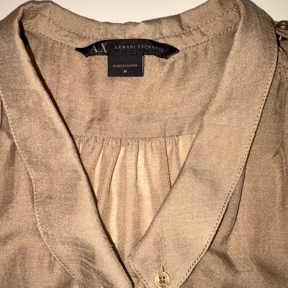 Armani Exchange Beige Sleeveless Shirt - Picture 3 of 4
